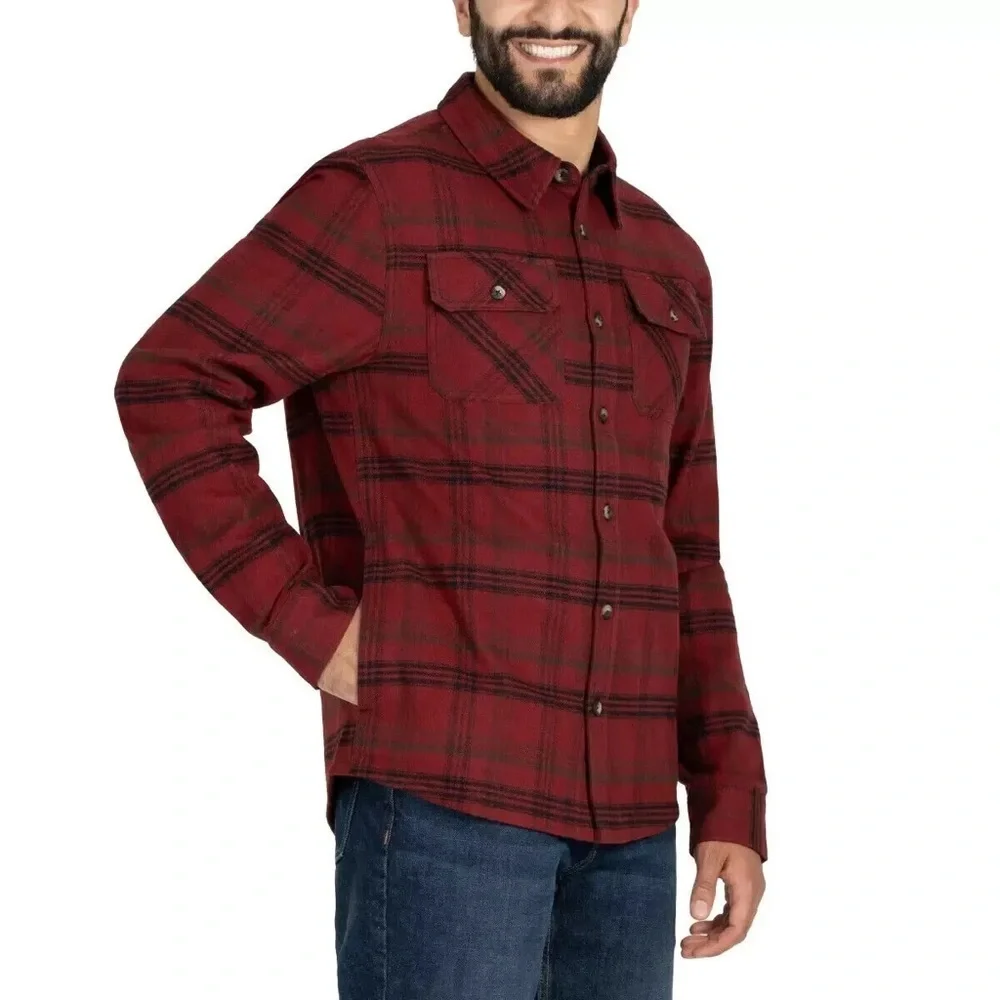 Colorado Clothing Men’s Flannel Shirt Plaid Brushed Fabric Long Sleeve Button-Up